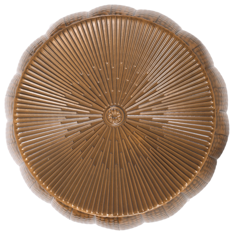 Perrotto Modern Iron Sunburst Pumpkin Coffee Table   Contemporary   Coffee Tables   by GDFStudio  Houzz