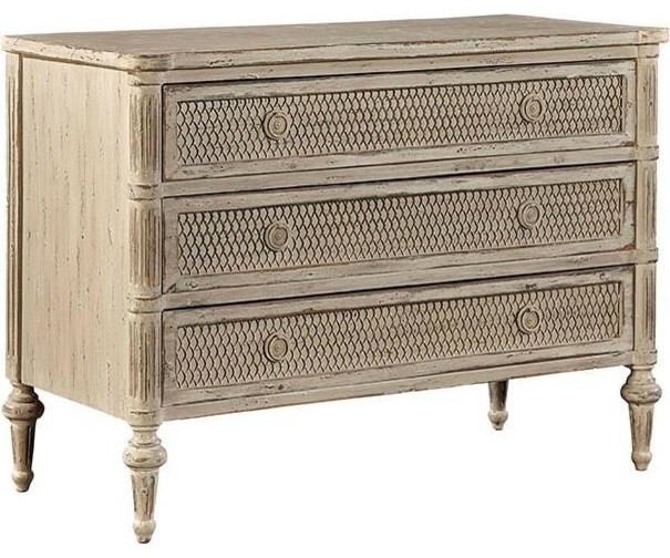 Freeport Large 44 quotDistressed Finish Mesh Front Field Chest   Farmhouse   Accent Chests And Cabinets   by EuroLuxHome  Houzz