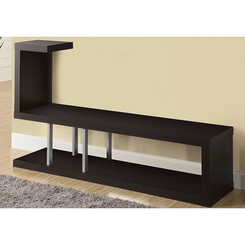 60 Cappuccino Brown Contemporary Rectangular TV Stand