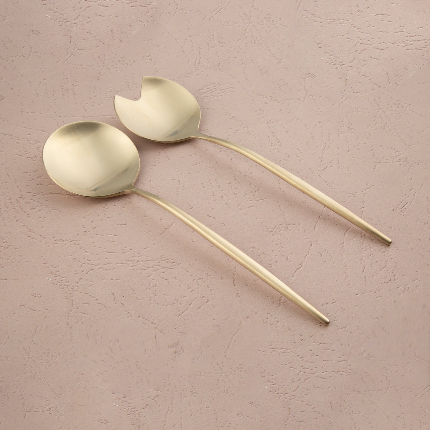 Gaze Champagne Satin 2-Piece Serve Set