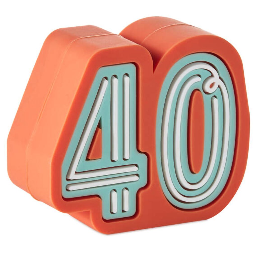 Hallmark  Charmers 40th Birthday Silicone Charm