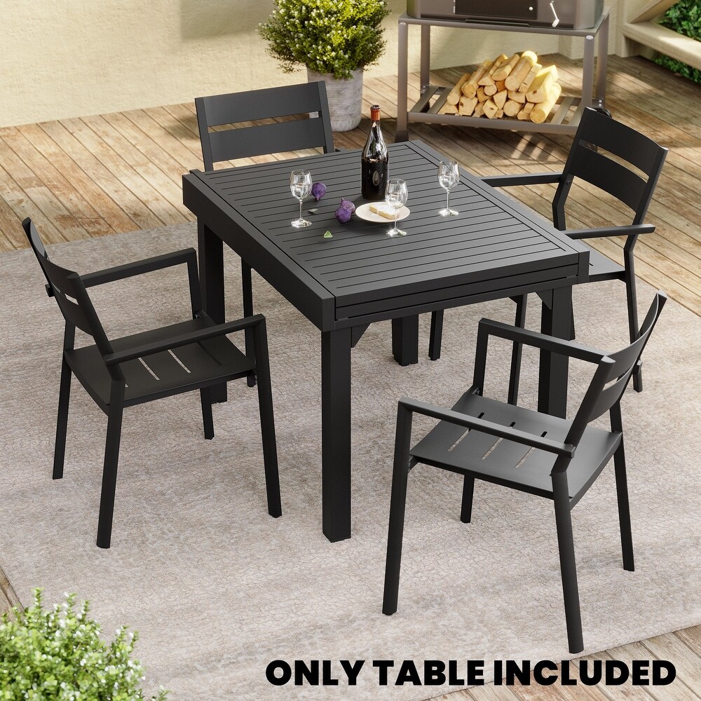 Outdoor Rectangle Extendable Dining Table by Crestlive Products   28.74\