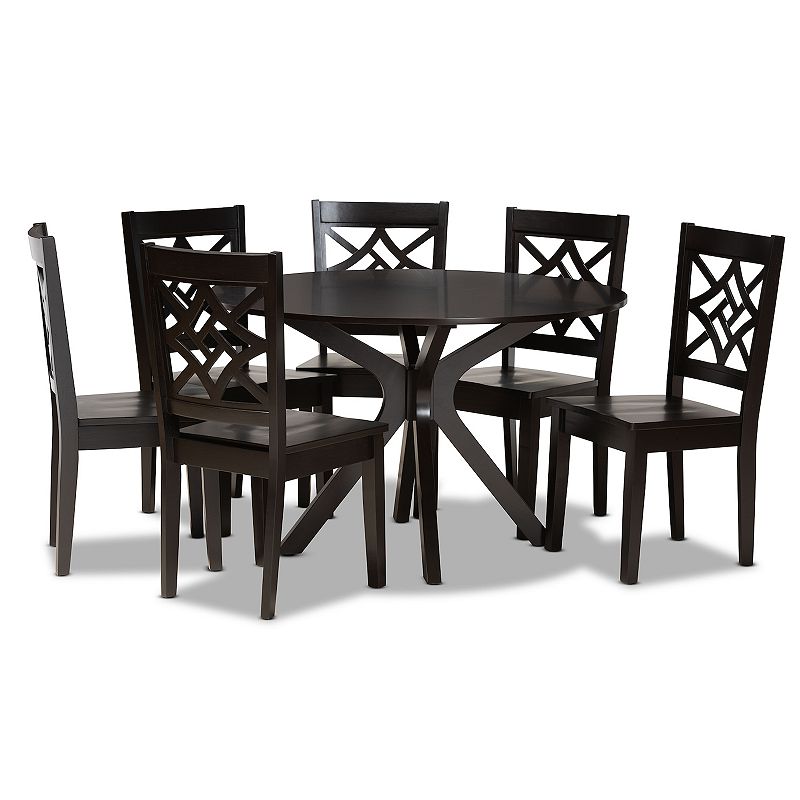 Baxton Studio Miela Dining 7-piece Set