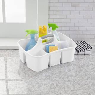 Sterilite Divided Storage Ultra Caddy with 4 Compartments and Handles in White (6-Pack) 6 x 15888006