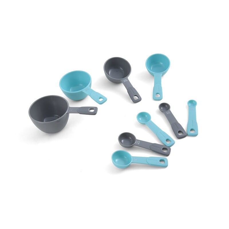 Farberware Measuring Cups and Spoons Set  9 Piece   Aqua Gray   7\