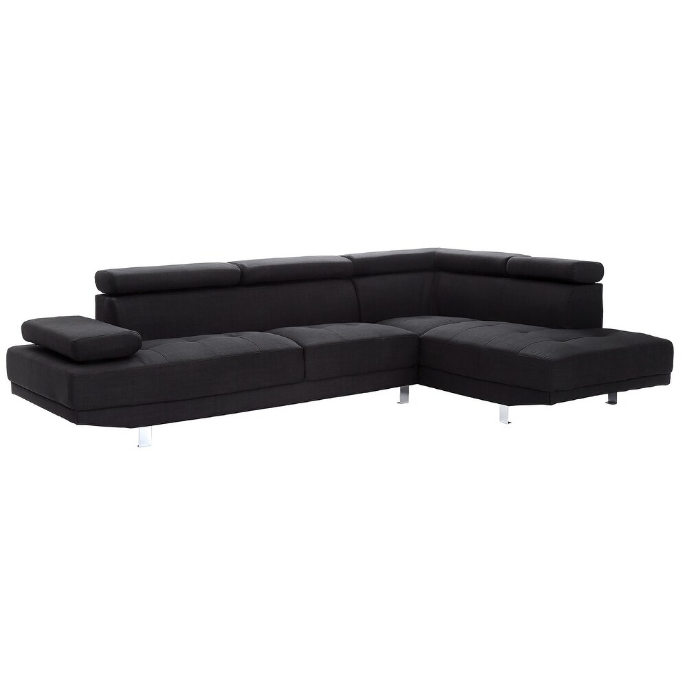 Riveredge 109 in. W 2 piece Polyester Twill L Shape Sectional Sofa   76\