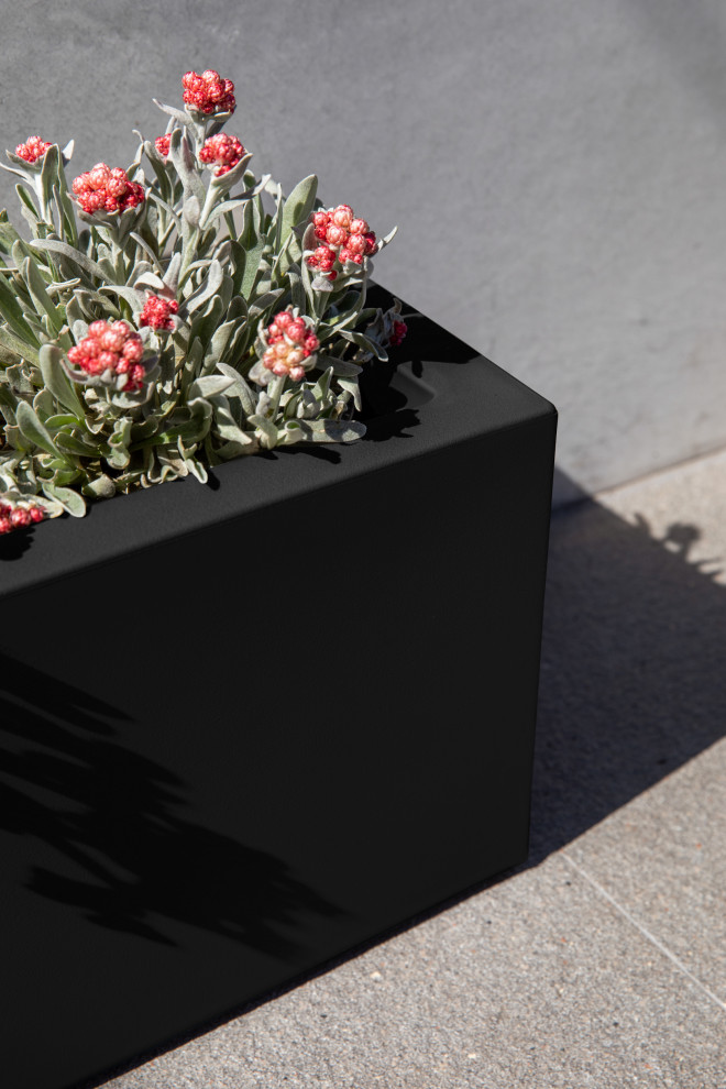 Veradek Block Series Trough 36 quotPlanter   Transitional   Outdoor Pots And Planters   by Veradek  Houzz