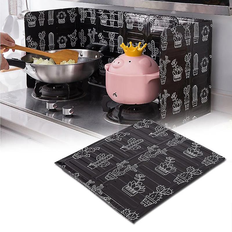 Baffle Fried Vegetable Heat Insulation Oil-proof Splash-proof Scalding Baffle Kitchen Stove Oil Printing Aluminum Foil Baffle