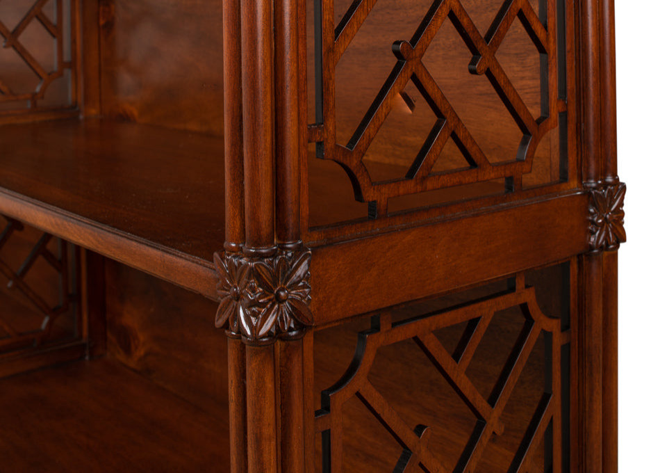 Double Chepstow Walnut Display Bookcase   Traditional   Bookcases   by Sideboards and Things  Houzz