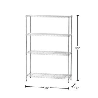 IRIS 4 Shelf Wire Storage Unit Silver 596037