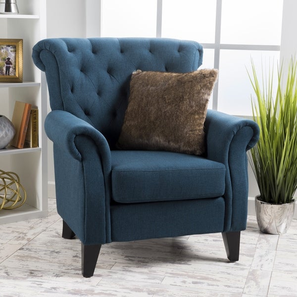 Merritt Contemporary Fabric Tufted Chair by Christopher Knight Home - 37.00