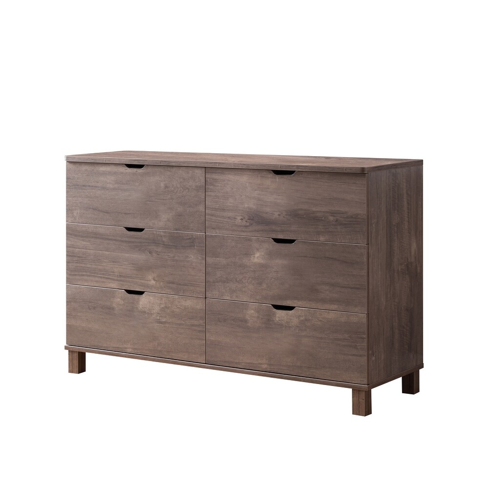 Storage Dresser Wooden Accent Chest with 6 Drawers