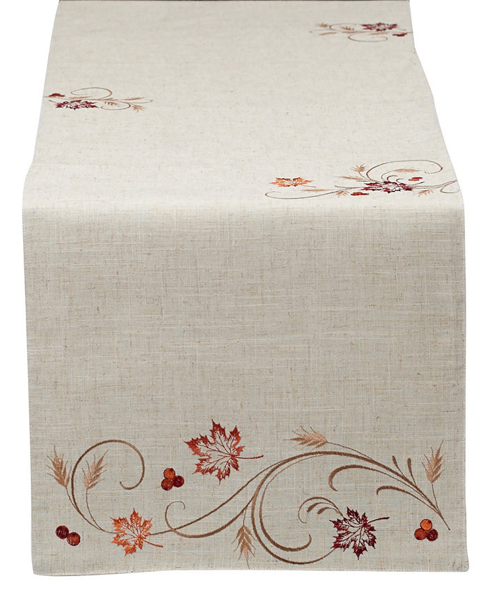 Design Imports Table Runner Autumn Wheat