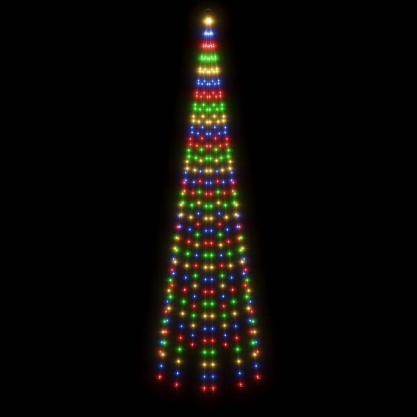 vidaXL Christmas Tree Decoration Xmas Tree Lights on Flagpole Warm White LEDs