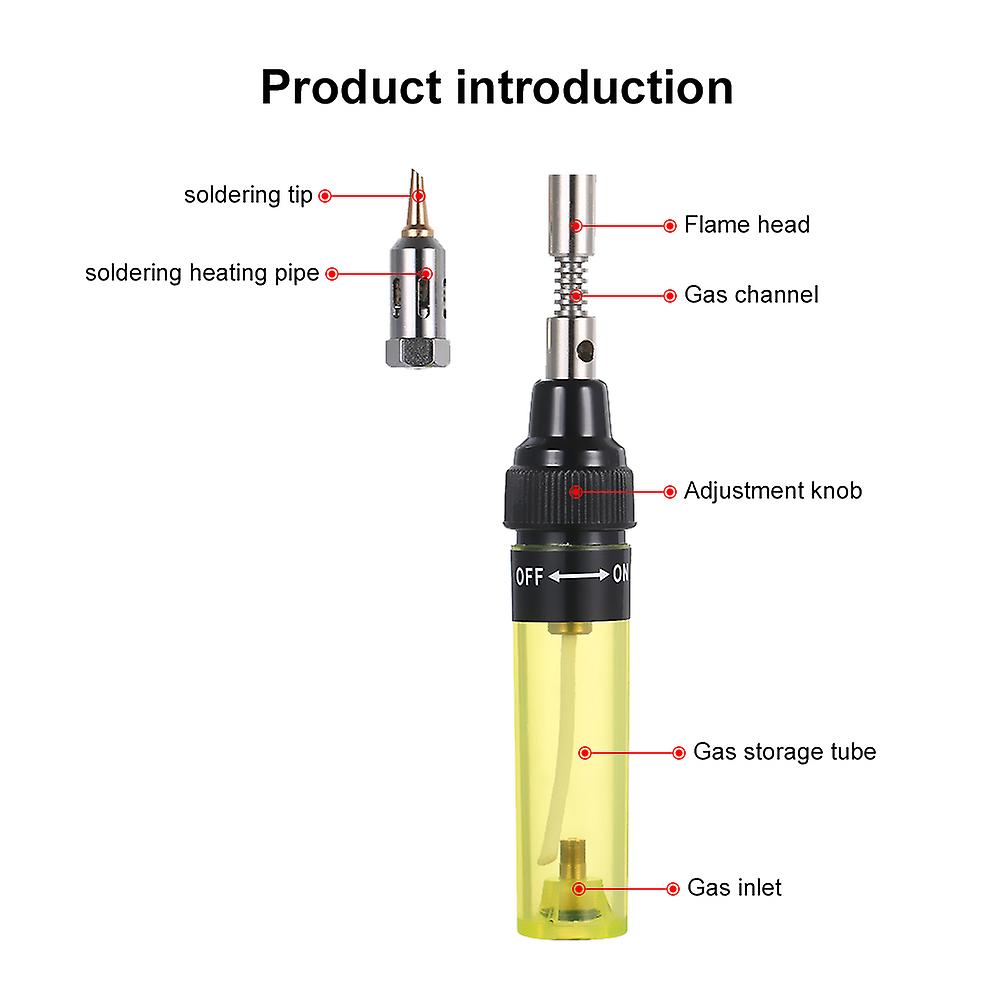 Gas Soldering Iron Electric Soldering Iron Gun Welding Tools Flame Torch Cordless Solder Iron Without Gas Yellow Yellow