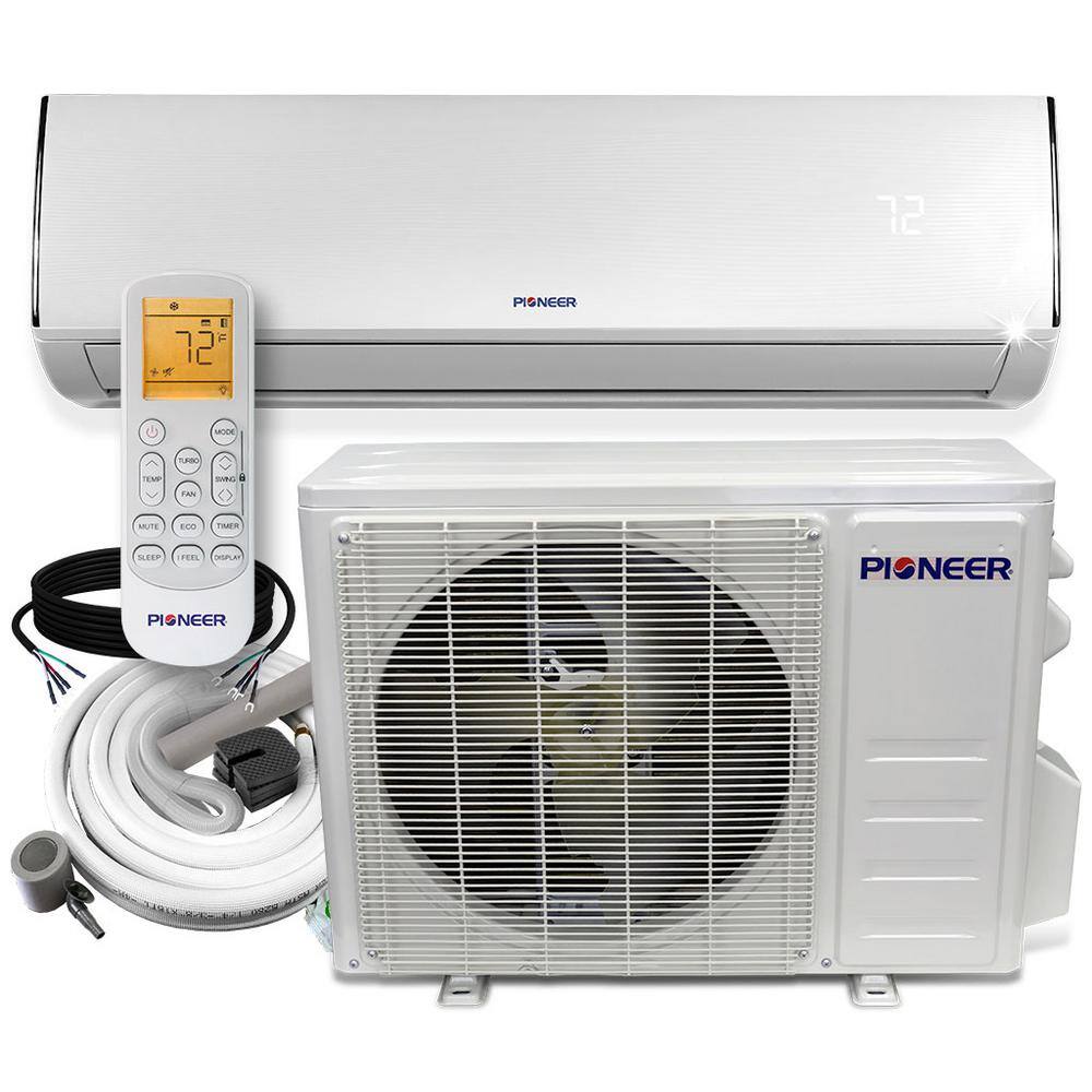 Pioneer Low-Ambient 18000 BTU 1.5 Ton 19 SEER Ductless Mini Split Wall Mounted Inverter Air Conditioner with Heat Pump 208230V WYT018GLFI19RL