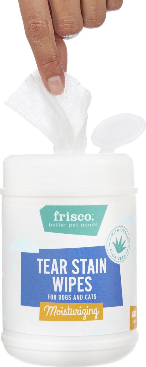 Frisco Moisturizing Tear Stain Wipes with Aloe for Dogs and Cats