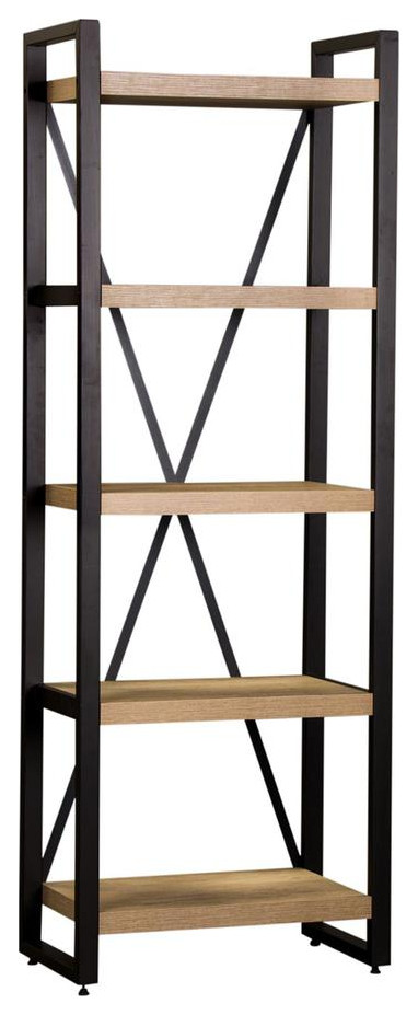 Tall Pier Unit with Faux Metal   Contemporary   Bookcases   by BisonOffice  Houzz