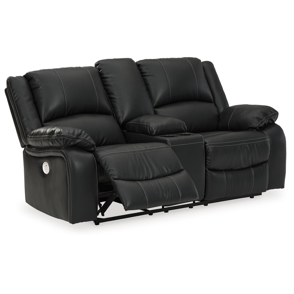 Signature Design by Ashley Calderwell Double Power Reclining Loveseat w/ Console   78\