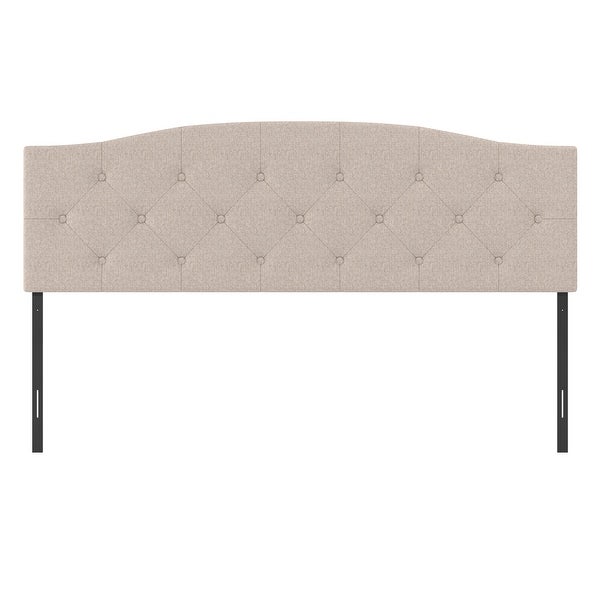 Living Essentials by Hillsdale Provence Upholstered Arch Adjustable Tufted Headboard - - 33142601