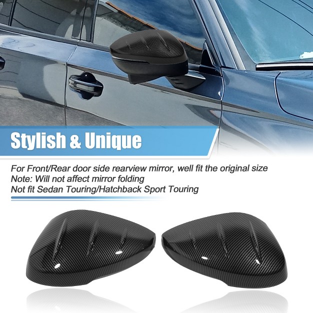 Unique Bargains Door Rear View Mirror Cover Cap For Honda Civic 11th