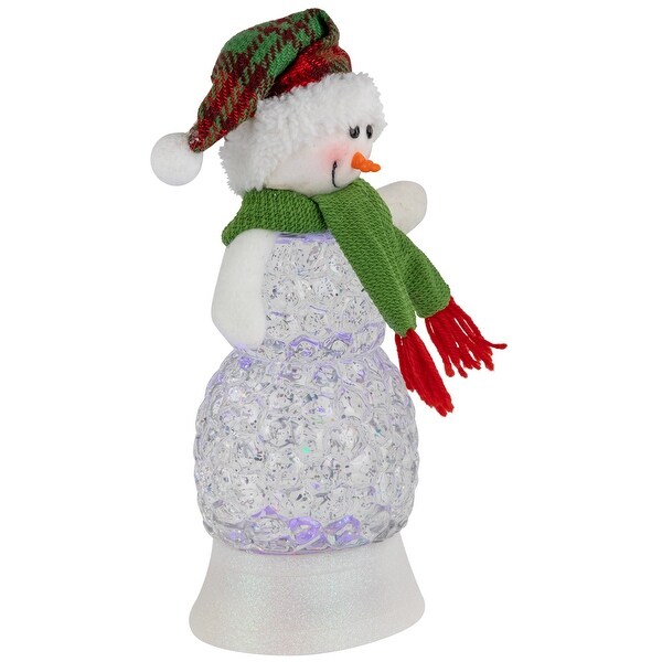 LED Lighted Acrylic Snowman Christmas Snow Globe