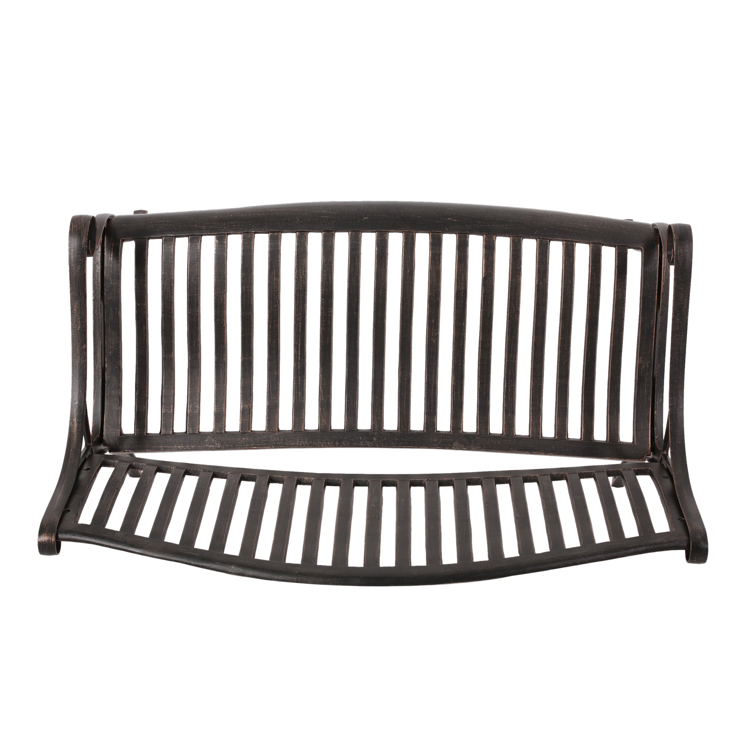 Stassi Outdoor Traditional Cast Aluminum Bench