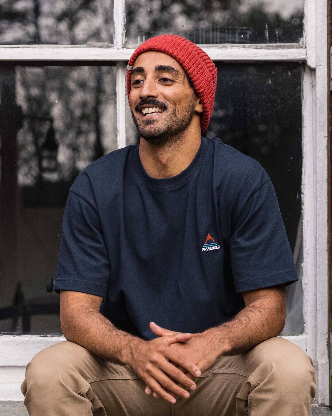 Compass Recycled Beanie - Cardinal