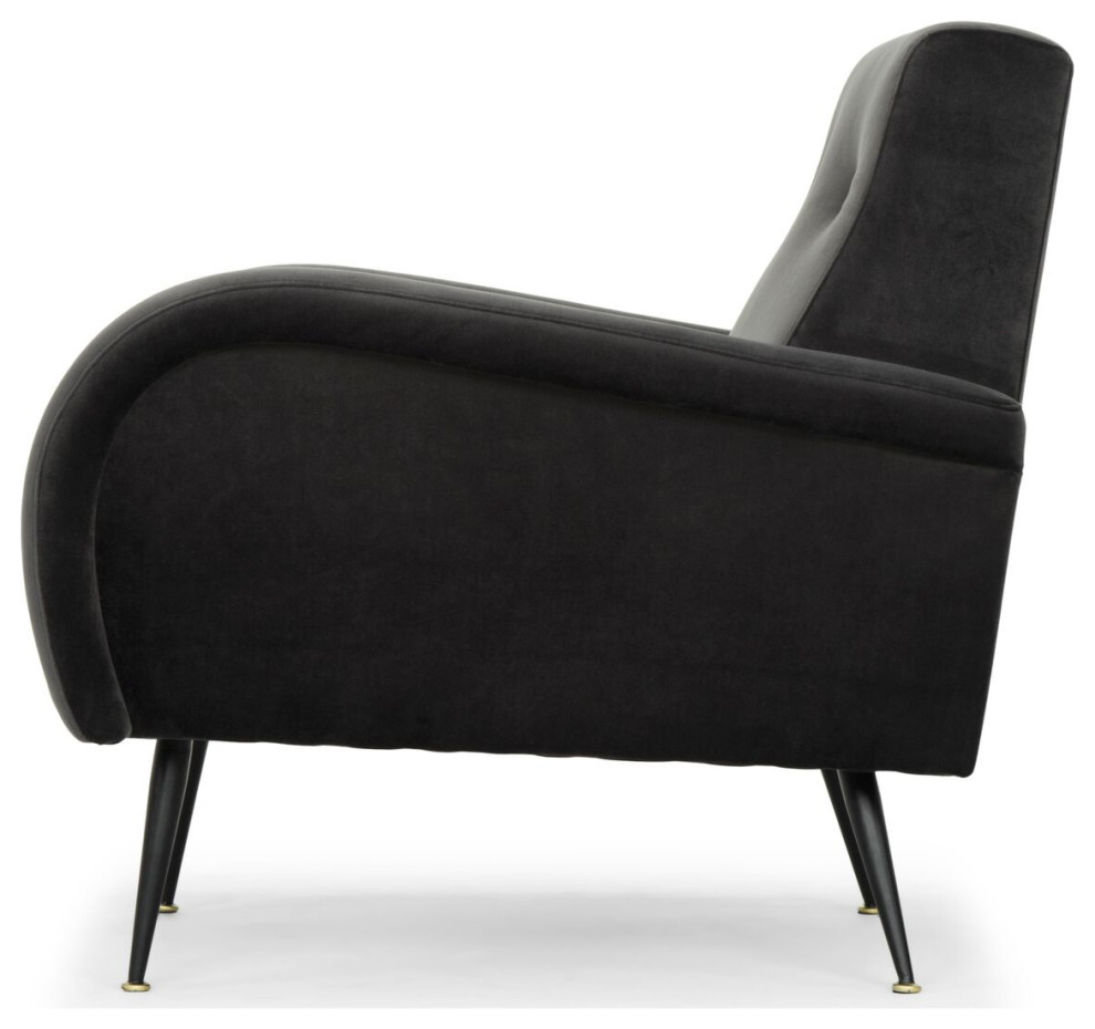 Hugo Shadow Gray Occasional Chair   Midcentury   Armchairs And Accent Chairs   by Nuevo  Houzz