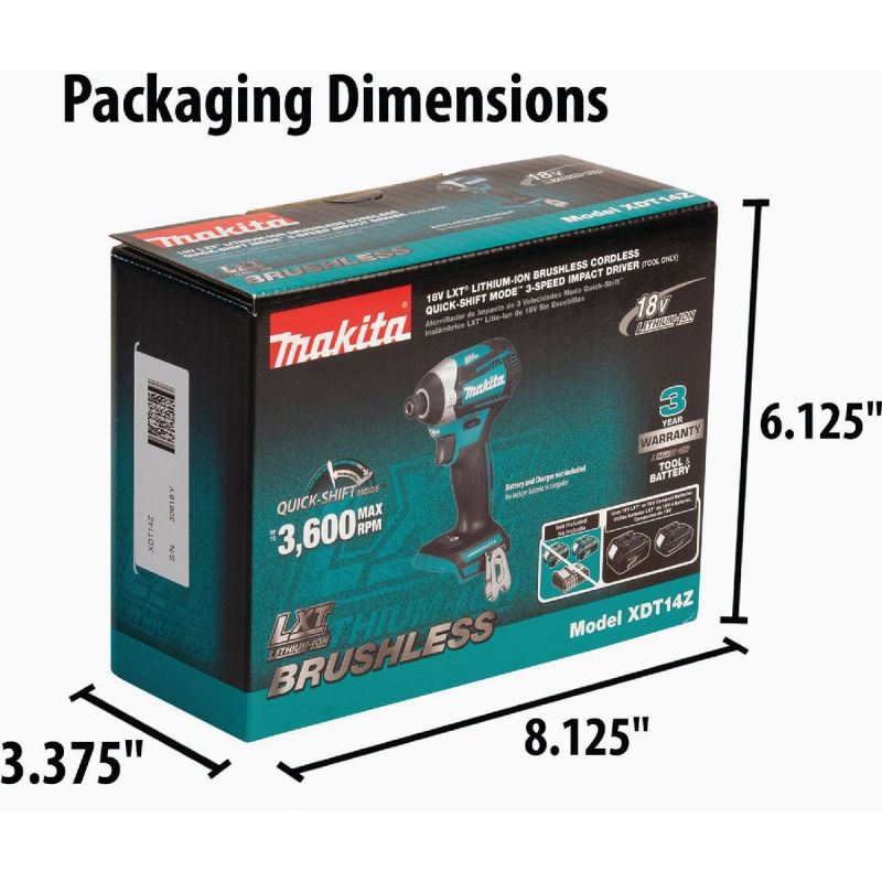 Makita 18V 3-Speed Brushless Cordless Impact Driver