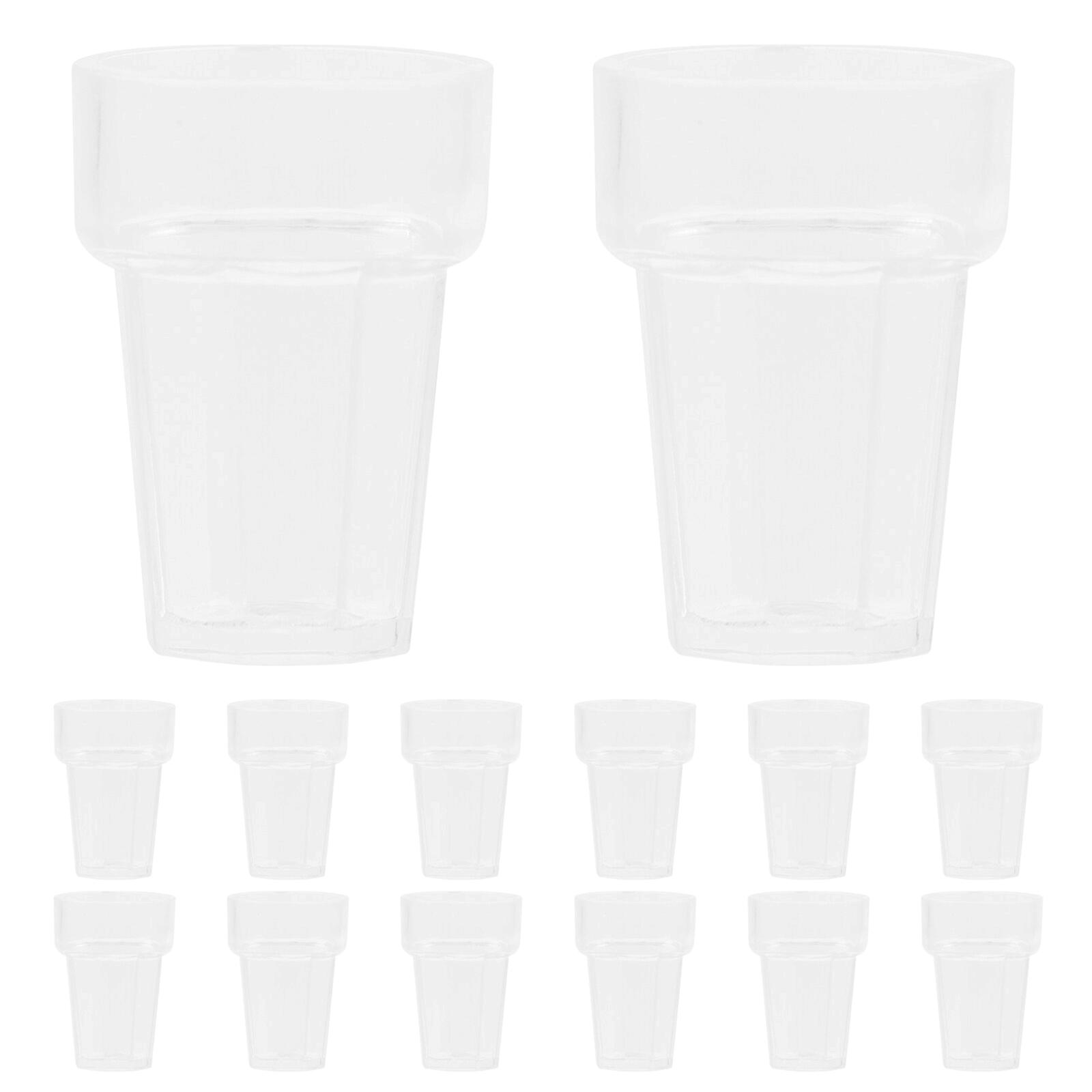 20pcs Mini Cups Miniature Water Glasses Miniature Water Cups Doll House Supplies