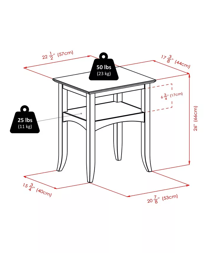 Winsome Camden 25.98 Wood Accent Table