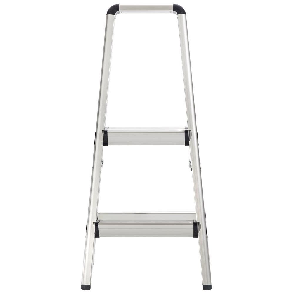 2-Step 225-lb Load Capacity Silver Aluminum Step Stool