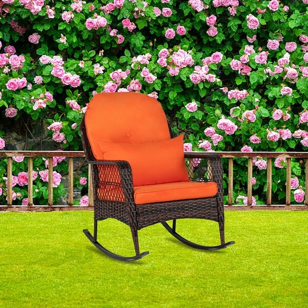 Outdoor HandWoven Resin Wicker Rocking Chair