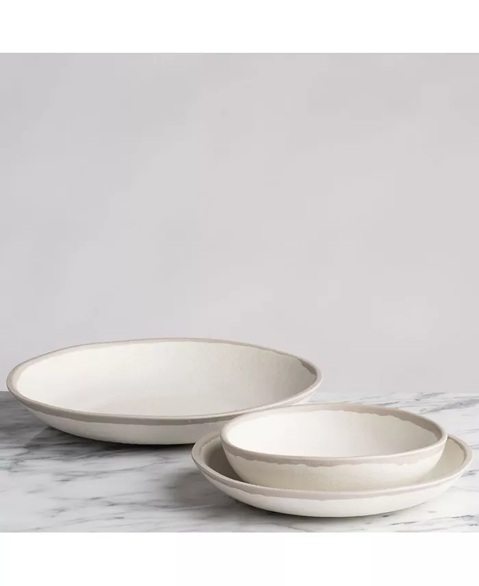 Q Squared Potter Stone Melaboo 4-Pc. Dinner Plate Set