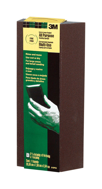 3M 8 in. L X 2.87 in. W X 1 in. Fine Sanding Sponge