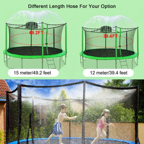 Jinyi 39Ft/49Ft Garden Lawn Sprinkling Hose Trampoline Sprinkler Water Spray Outdoor