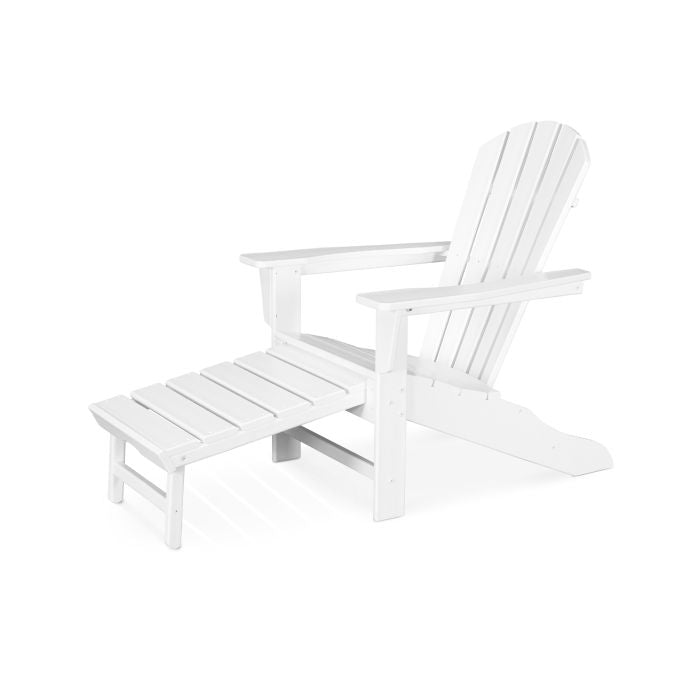 Polywood Palm Coast Ultimate Adirondack Chair With Hideaway Ottoman HNA15