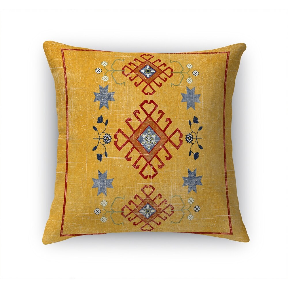 BAIZE ORANGE DISTRESSED Accent Pillow by Terri Ellis