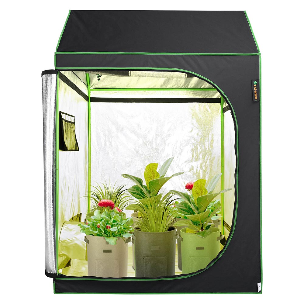 LAGarden 4x4 Grow Tent Roof Cube Hydro Grow Room 48x48x72