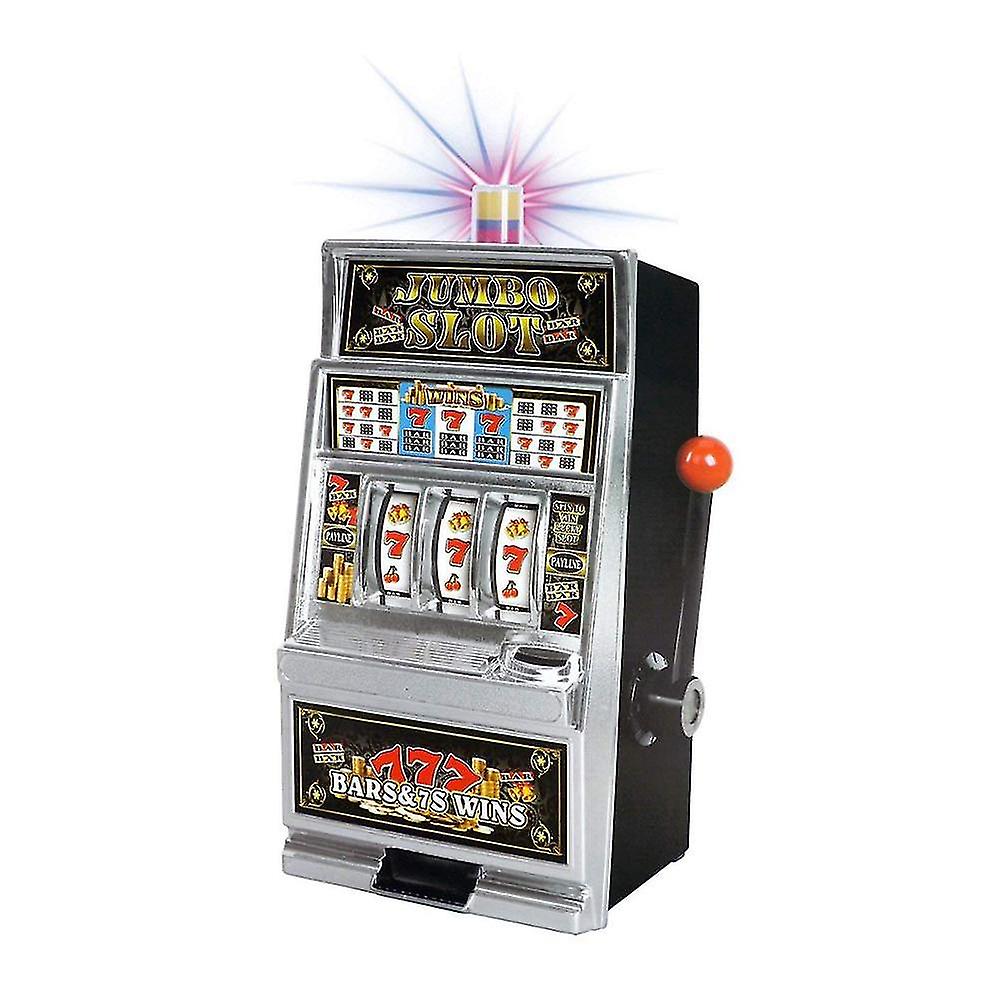 Pop Piggy Bank Machine Toy Casino Slot Machine Cabinet With Lights For Kids