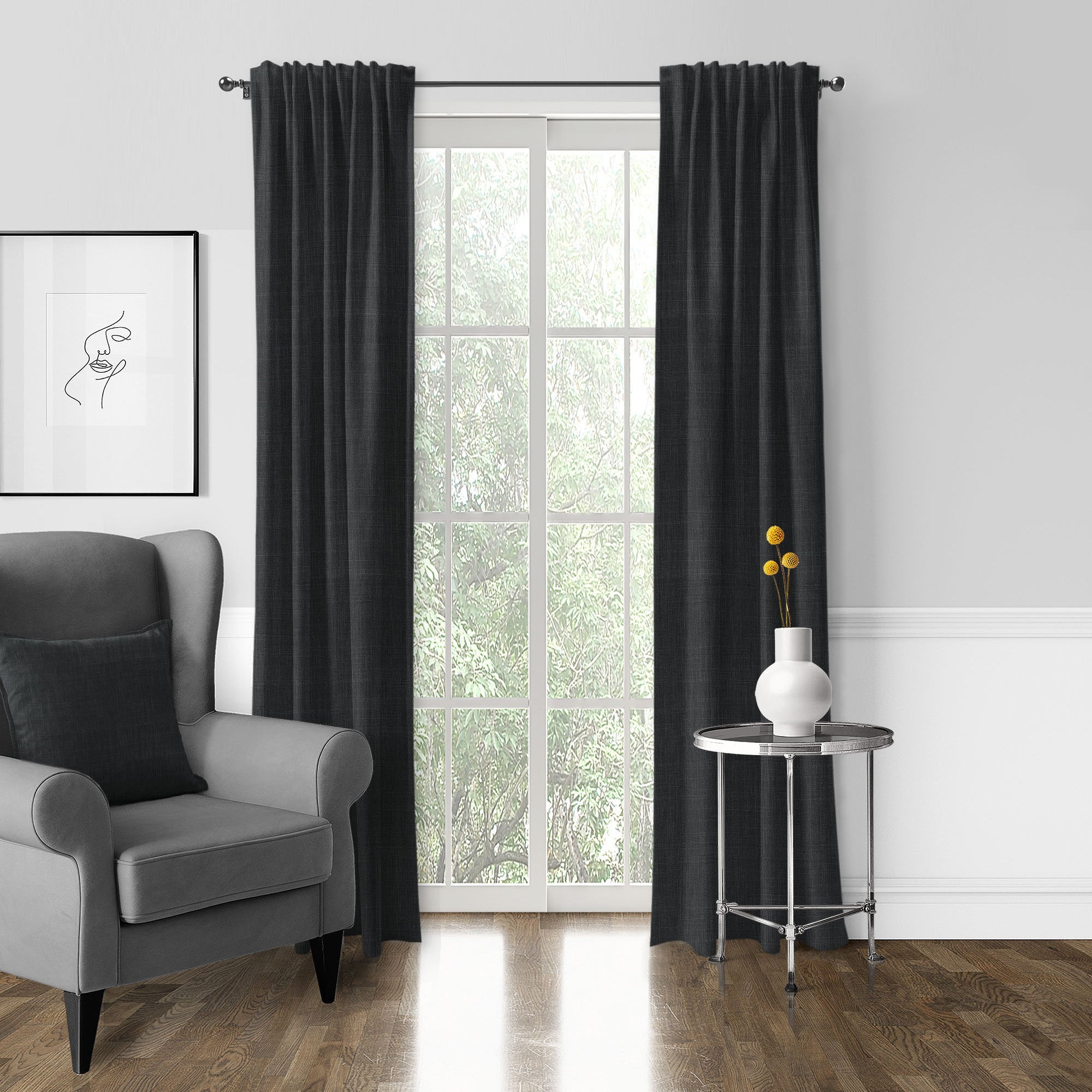 Austin Charcoal Drapery