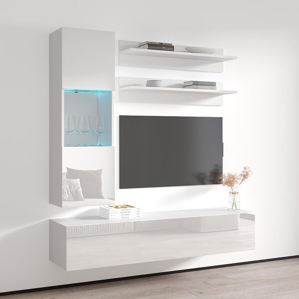 Fly H3 Wall Mounted Floating Modern Entertainment Center