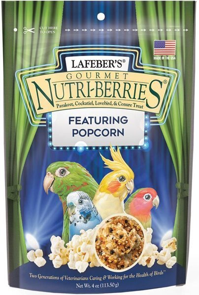 Lafeber Popcorn Nutri-Berries Bird Treat， 4-oz bag