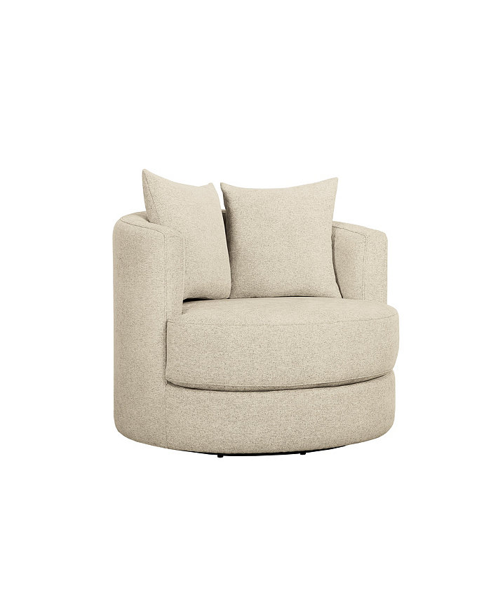 Abbyson Living Elizabeth 38 Stain-Resistant Fabric Swivel Chair