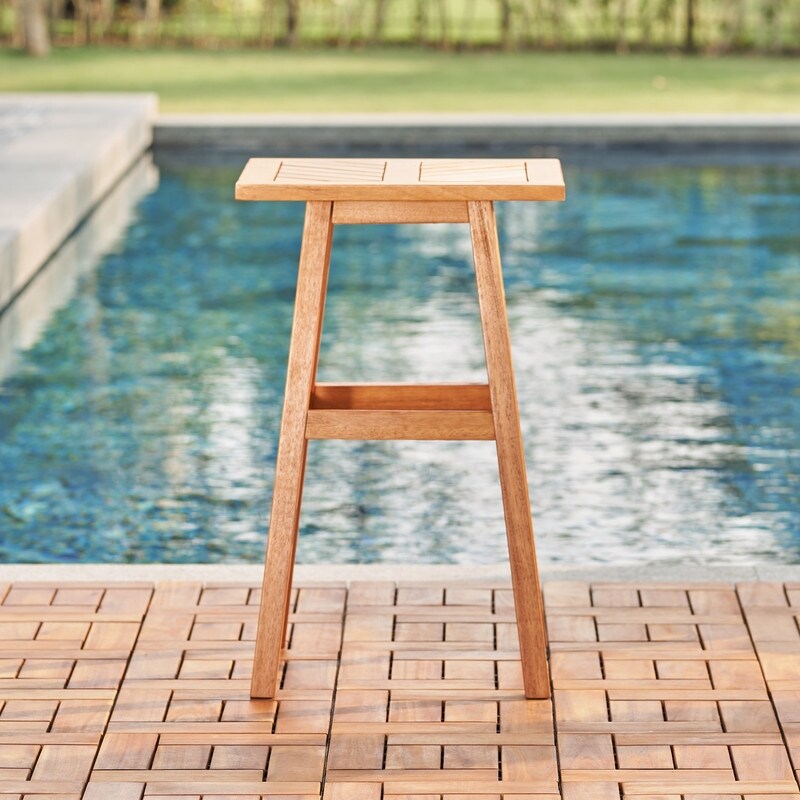 Outdoor Wooden Square Side Table