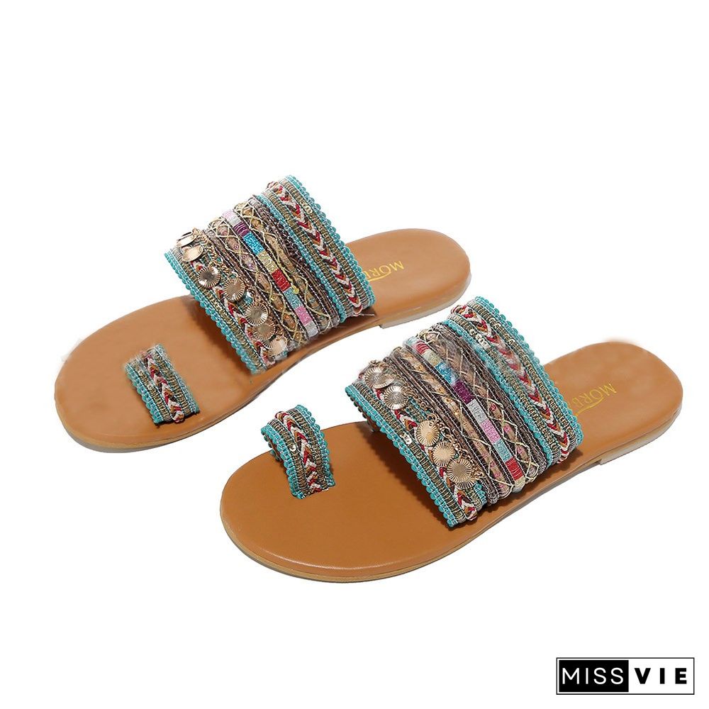 Women Artisanal Sandals Flip-Flops Handmade Greek Style Boho Flip Flop Sandals Streetwear Fashion Shoes Women Chaussures Femme