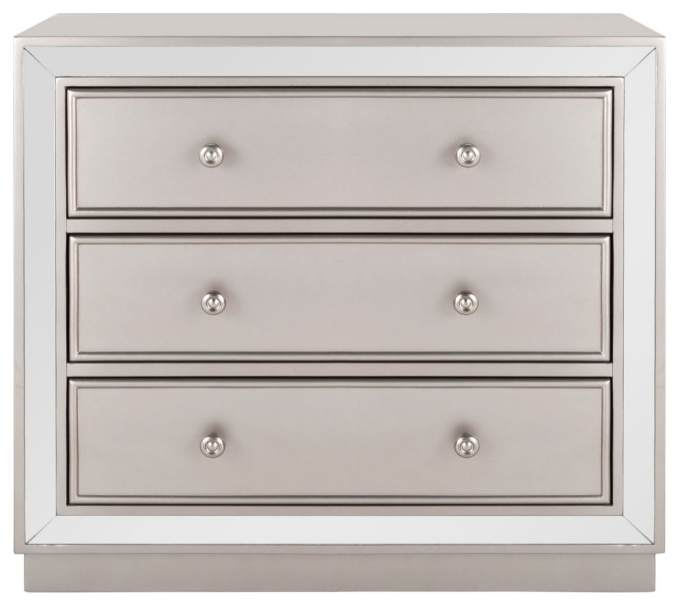 Rolanda 3 Drawer Chest Champagne   Modern   Accent Chests And Cabinets   by Virgil Stanis Design  Houzz