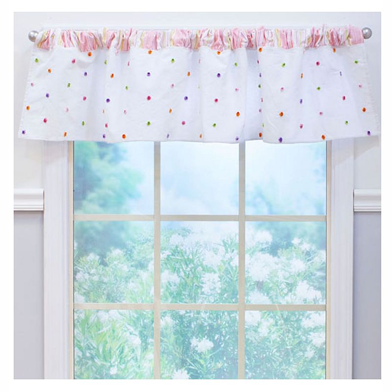 Pink Confetti Window Valance， 1 Pack