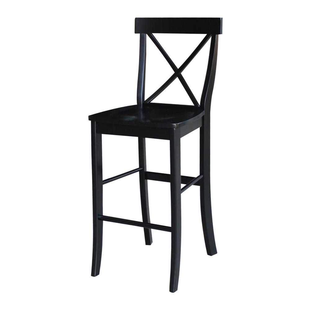 International Concepts Crossback 29 Barstool， Multiple Finishes